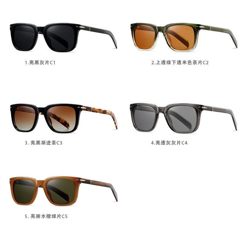 Nueva placa polarizada S31127 moda calle tiro al aire libre protector solar gafas de sol comercio exterior venta caliente montura cuadrada gafas de sol