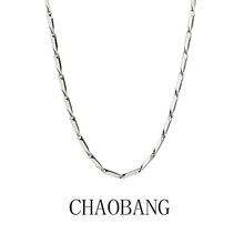 钛钢项链男菱形高街饰品女不掉色高级配饰小众个性颈链百搭瓜子链