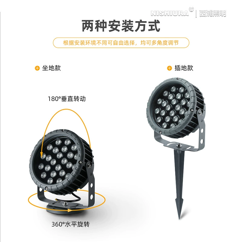 Travel LED spotlight, garden lights