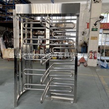 南京旅游地产单向直杆道闸 90度滚闸门 不锈钢全高人行通道转闸门