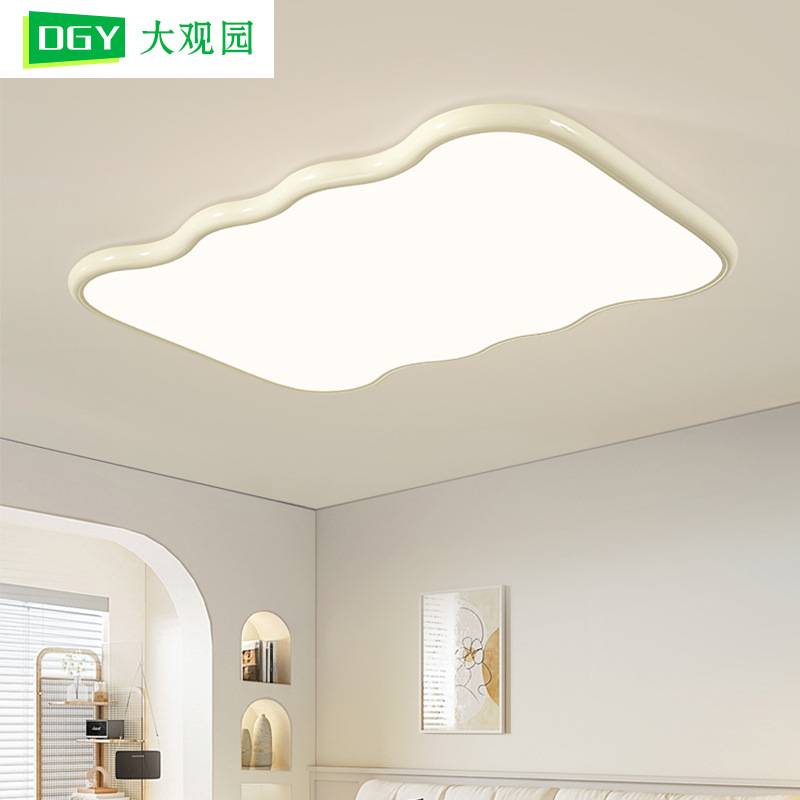 Lámpara de techo francesa de viento crema minimalista moderna y simple lámpara de dormitorio principal lámpara de estudio ultra delgada L335