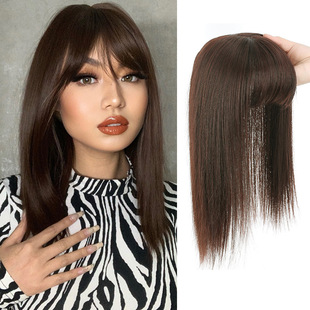 Wig Head Replacement Hair Piece for Women, Anti-Real Hair Silk to Cover White Hair, Wig Piece for Women with Long Hair, One-Piece Seamless Replacement Piece