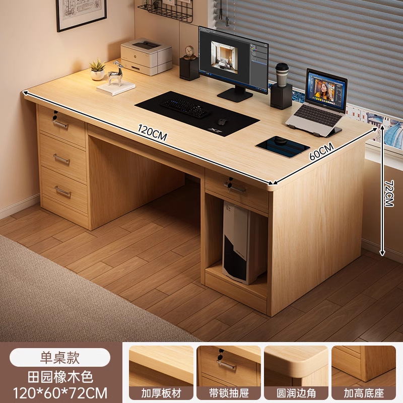 Escritorio de computadora, escritorio de escritorio para adultos, escritorio de escritorio con cajón, escritorio de escritorio