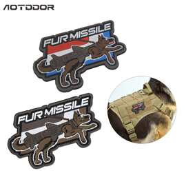 亚马逊ebay货源Fur Missile PVC Morale Patch毛皮导弹狗魔术贴章