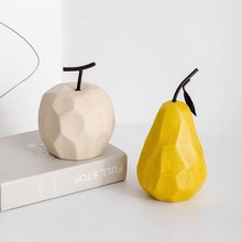北欧陶瓷几何水果侘寂风摆件现代客厅桌面电视柜装饰品摆件摆设