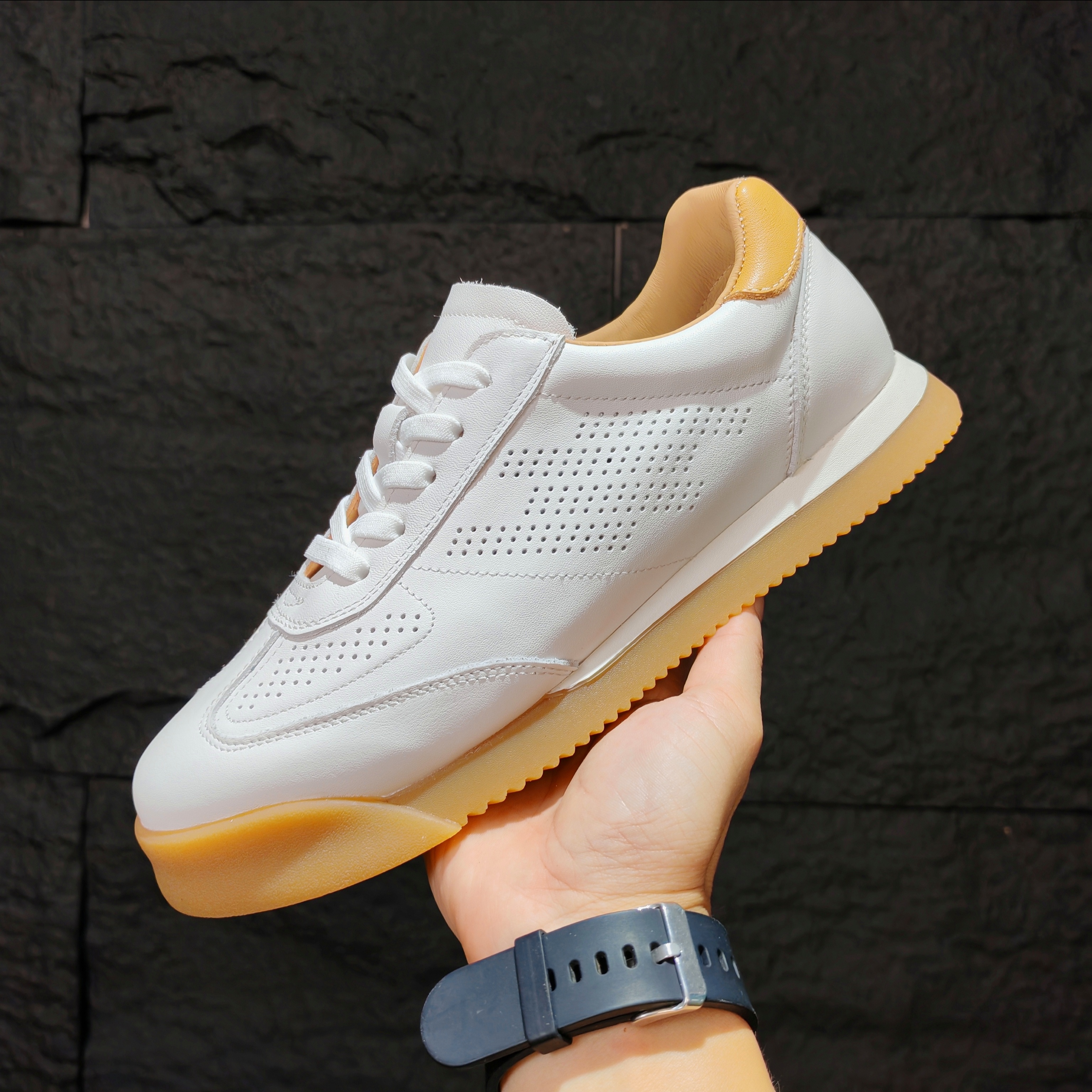 [Cuero de vaca de cabeza] nuevo cuero de moda para hombres, zapatos casuales transpirables Agan De-Training transpirables y resistentes al desgaste