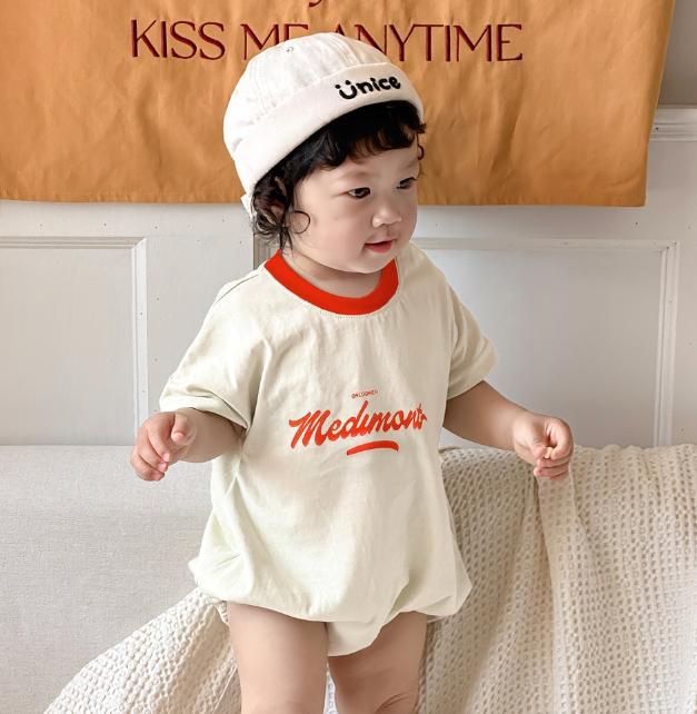 [Liquidación de verano para bebés y niños] mono de bebé verano nuevo traje de bebé ligero y transpirable