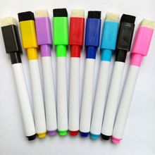 厂家批发 儿童彩色白板笔 带刷可擦 环保无毒白板笔 可做液体粉笔