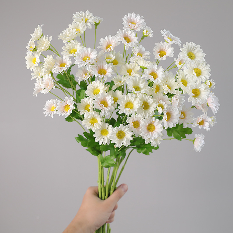Simulated Single Chamomile Flower, Small Daisy Silk Flower, Home Decoration, Manicure, Photo Props, Flower Wedding Arrangement, Fake Flower