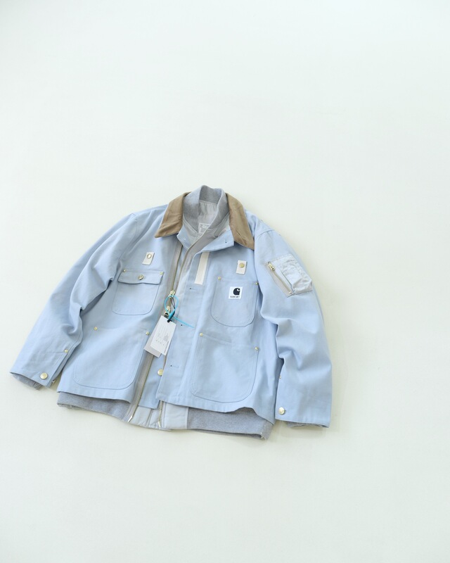 高品质卡哈联名Sacai x Carhar解构休闲假两件工装夹克外套男女款|undefined