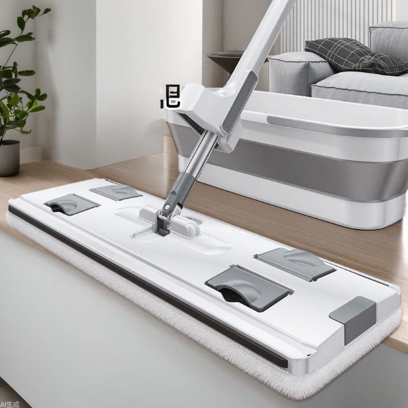 large hand-free flat mop mopping gadget wooden floor tile mop lazy household mop mop mop