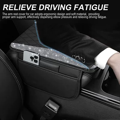 Armrest box | Leather Elbow Protector Cover