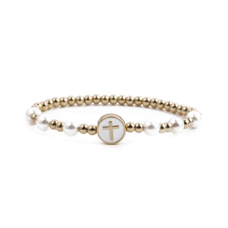 Estilo europeo y americano diseño metal con cuentas elástico amor pulsera personalidad goteo costura hip hop pulsera joyería al por mayor image 16