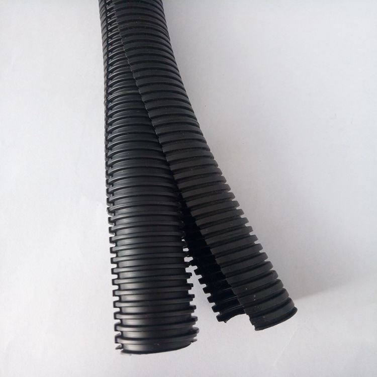 工程尼龙双拼管AD25.8现货 PA6阻燃开口软管出售