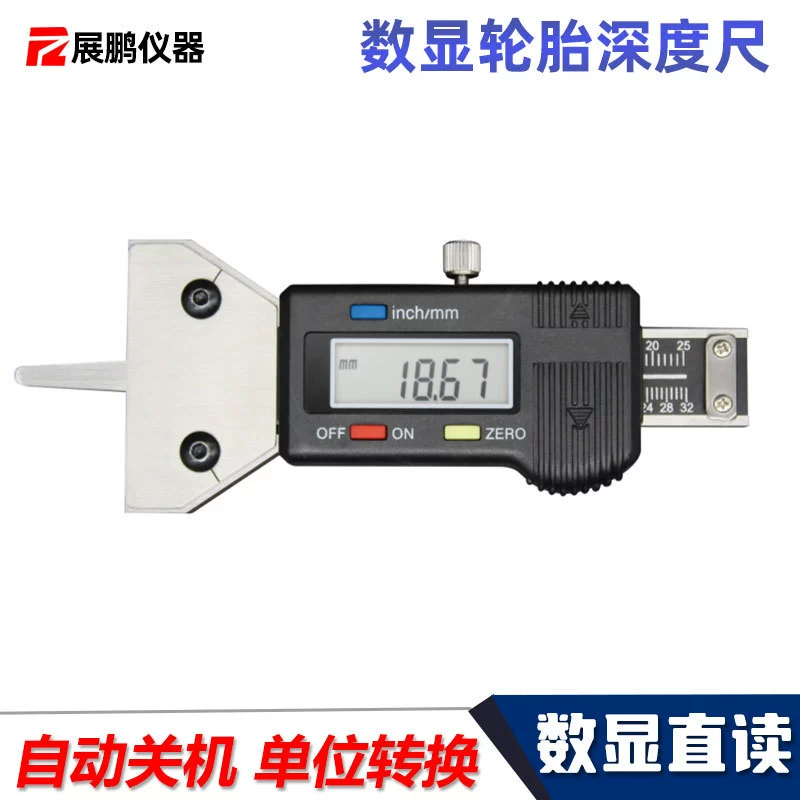 Высокоточный измеритель глубины рисунка шин с цифровым дисплеем 0,01 мм электронное автомобильное безопасное Измерение глубины и точности рисунка шин