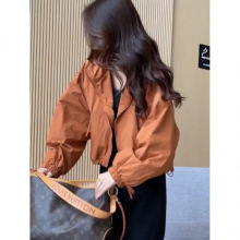 短款2025春秋新款小个子休闲高级感夹克女连帽外套上衣