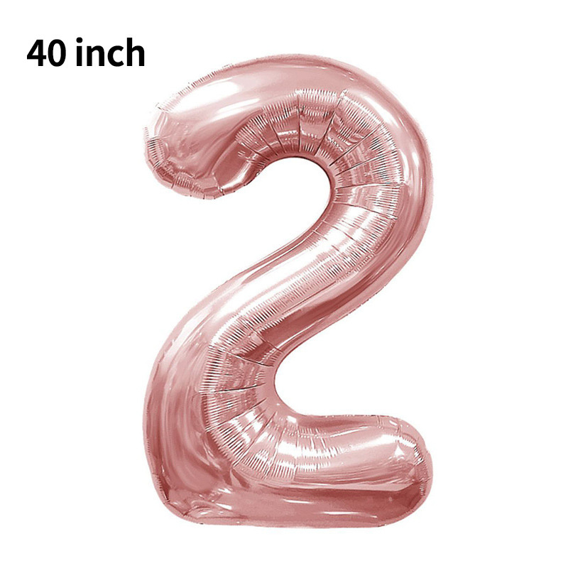 Globo digital transfronterizo grande de 40 pulgadas versión estadounidense 0-9 globo de película de aluminio decoración de fiesta de cumpleaños globo digital de imitación image 18