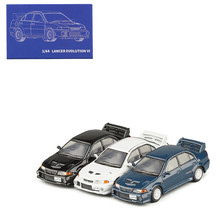 JKM1:64三菱EVO六代合金車模型迷你仿真汽車擺件收藏兒童玩具車