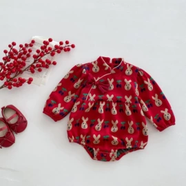 连身衣、爬服;童衬衫;童连衣裙