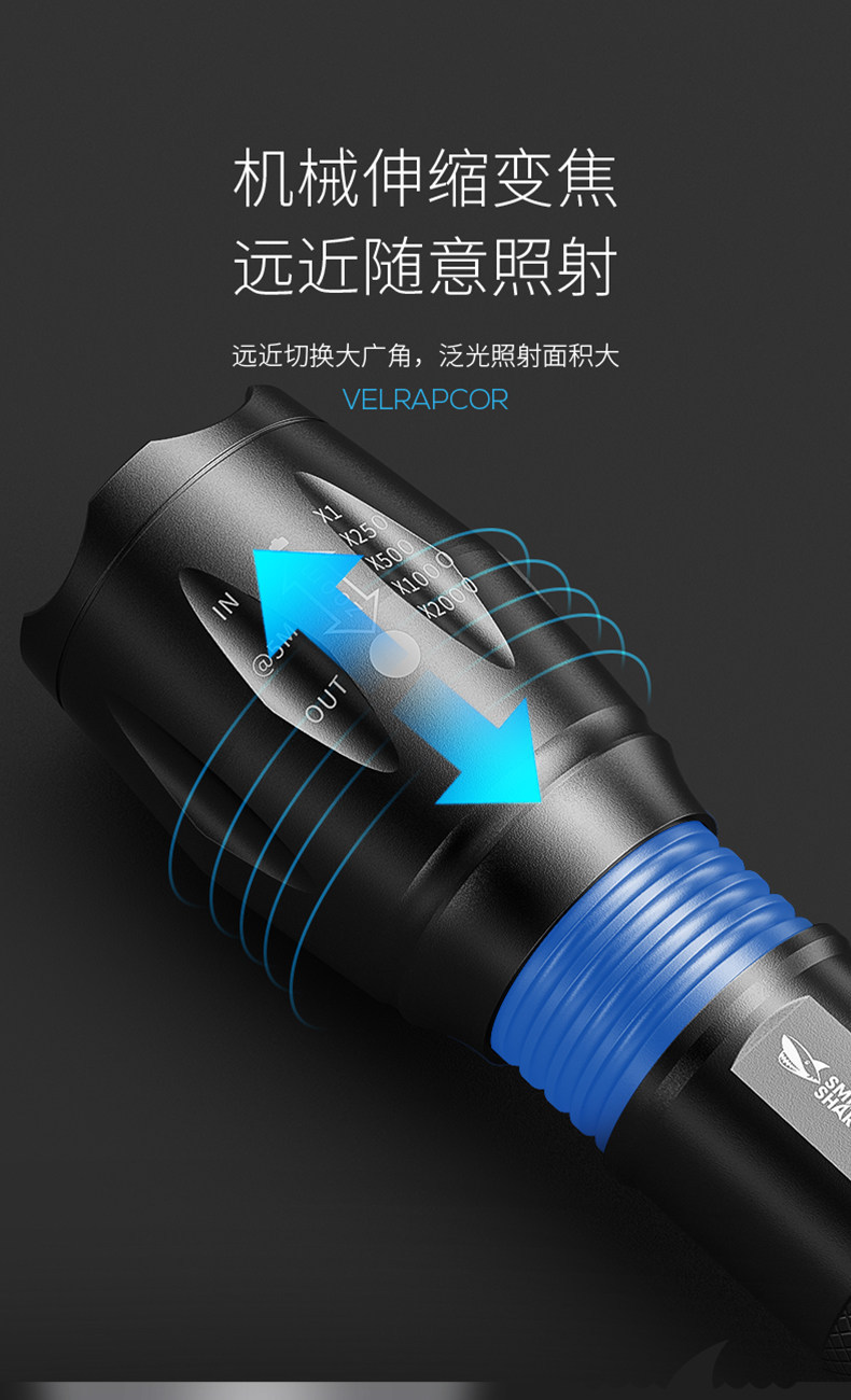 5 New Portable Rechargeable Flashlights for Delivery, Strong Light, Small Size, Suitable for Electric Vehicles, Night Driving Lights, Wireless