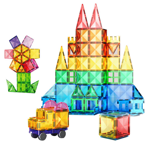 Drill surface color window magnetic sheet strong magnetic magnet assembly sliding pipe building blocks children's educational toys puzzle boys and girls
