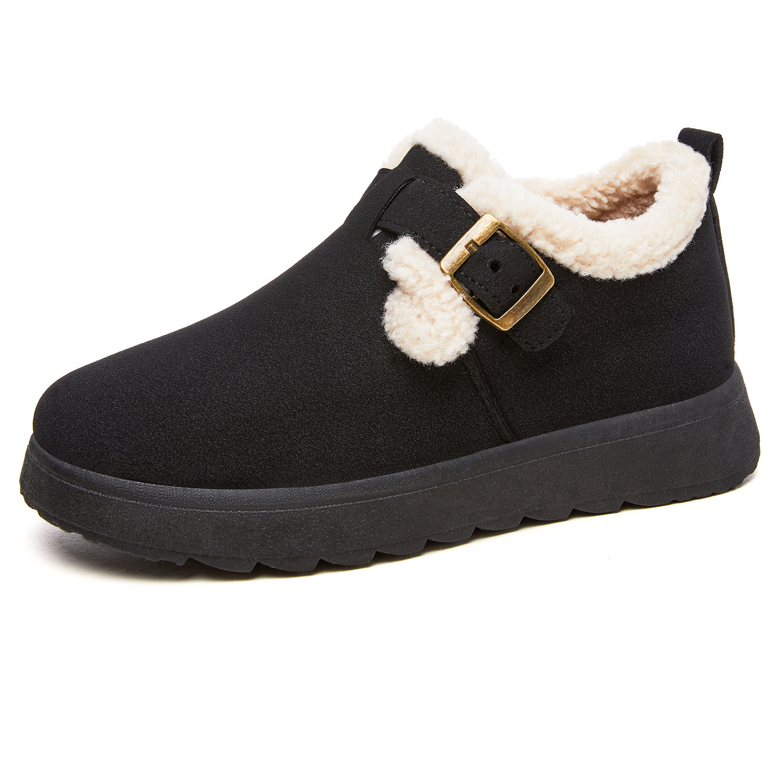 Zapatos de algodón, zapatos de mujer, nuevos zapatos de nieve cálidos, botas cortas cómodas, botas de algodón gruesas con suela suave.