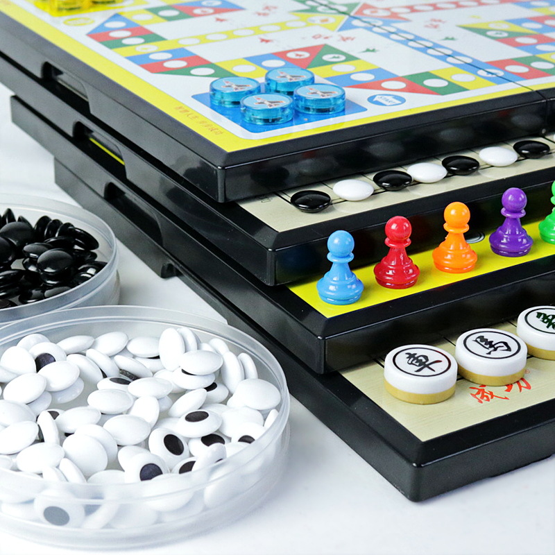 Damas magnéticas gobang volando ajedrez animal Ajedrez juego de ajedrez niños padre-hijo tablero plegable juguetes educativos