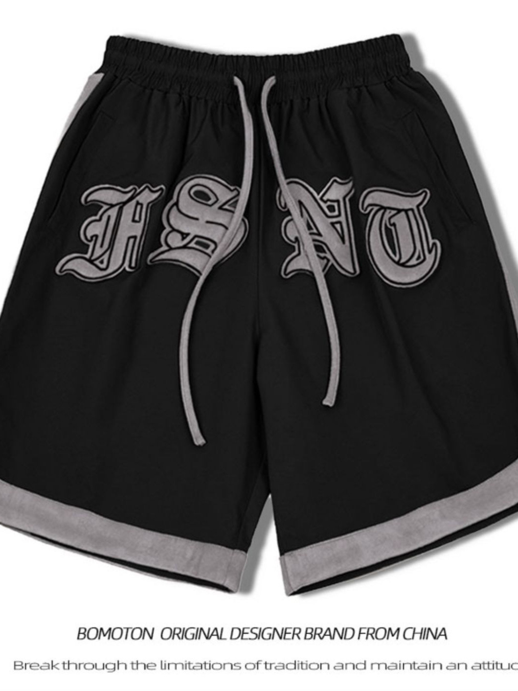 Marca de moda callejera europea y americana 2024 primavera y verano nuevo producto ligero camaleón contraste color bordado moda deportes casual pantalones cortos hombres