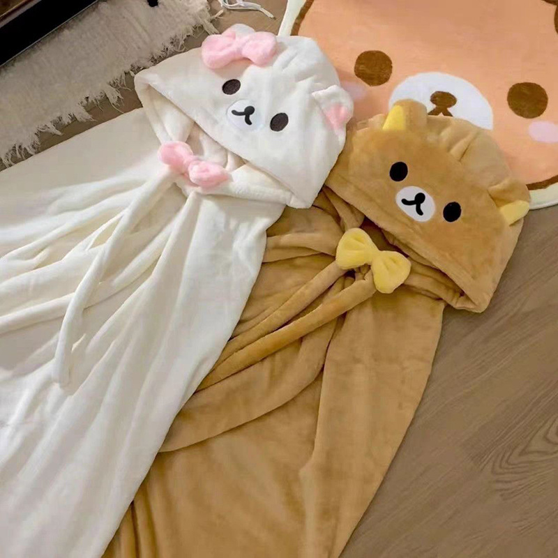 Rilakkuma Air Conditioning Blanket - Office Nap Essential, Warm and Comfortable, Embracing Tranquility, Autumn and Winter Shawl