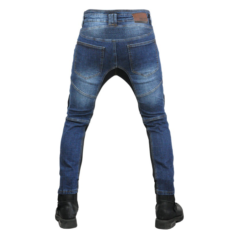 Volero motocicleta jeans hombres verano transpirable de alta cintura pantalones montar Kevlar silicona protección