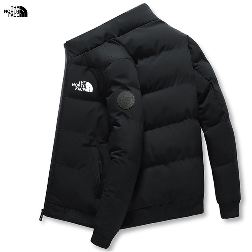 Cross-Border Winter Stand-Collar Men's Cotton Jacket, Thickened and Warm Cotton Clothing, Trendy Brand Men's Short Embossed Cotton Jacket, Korean Style, in Stock