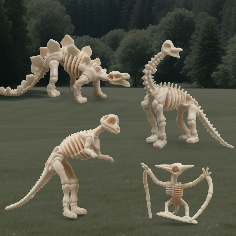 Modelos de esqueletos de dinosaurios arqueológicos para armar, cuidadosamente seleccionados, 12 tipos de modelos de esqueletos de dinosaurios, juguetes para puestos callejeros, juguetes de modelos de dinosaurios realistas.