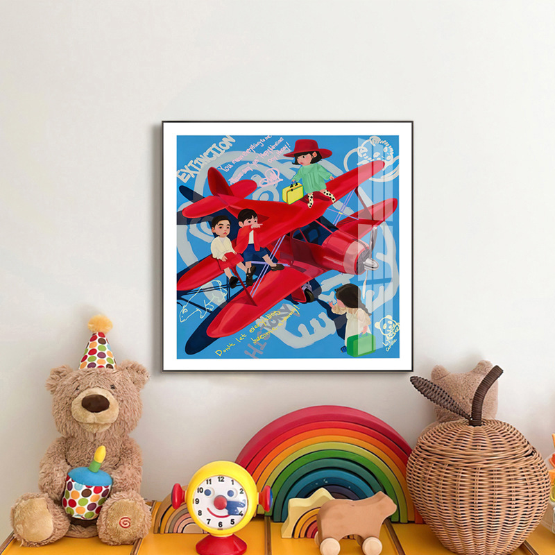 Stay Innocent and Trendy: Liu Ying's Farewell Day New Cartoon Living Room Decorative Painting, Bedroom Hanging Painting, Internet Celebrity