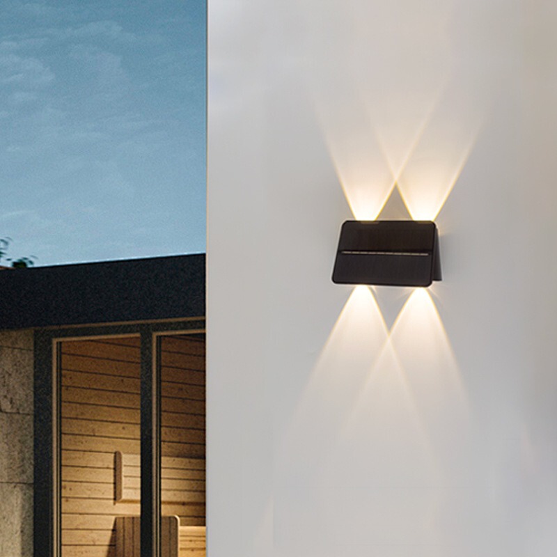 Solar Wall Light Villa Ambiance Courtyard Light Waterproof Solar Light Garden Led Wall Washer Light Solar Panel