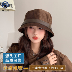 日系可爱前进渔夫帽子女个性复古画家帽子短檐百搭时尚显脸小盆帽