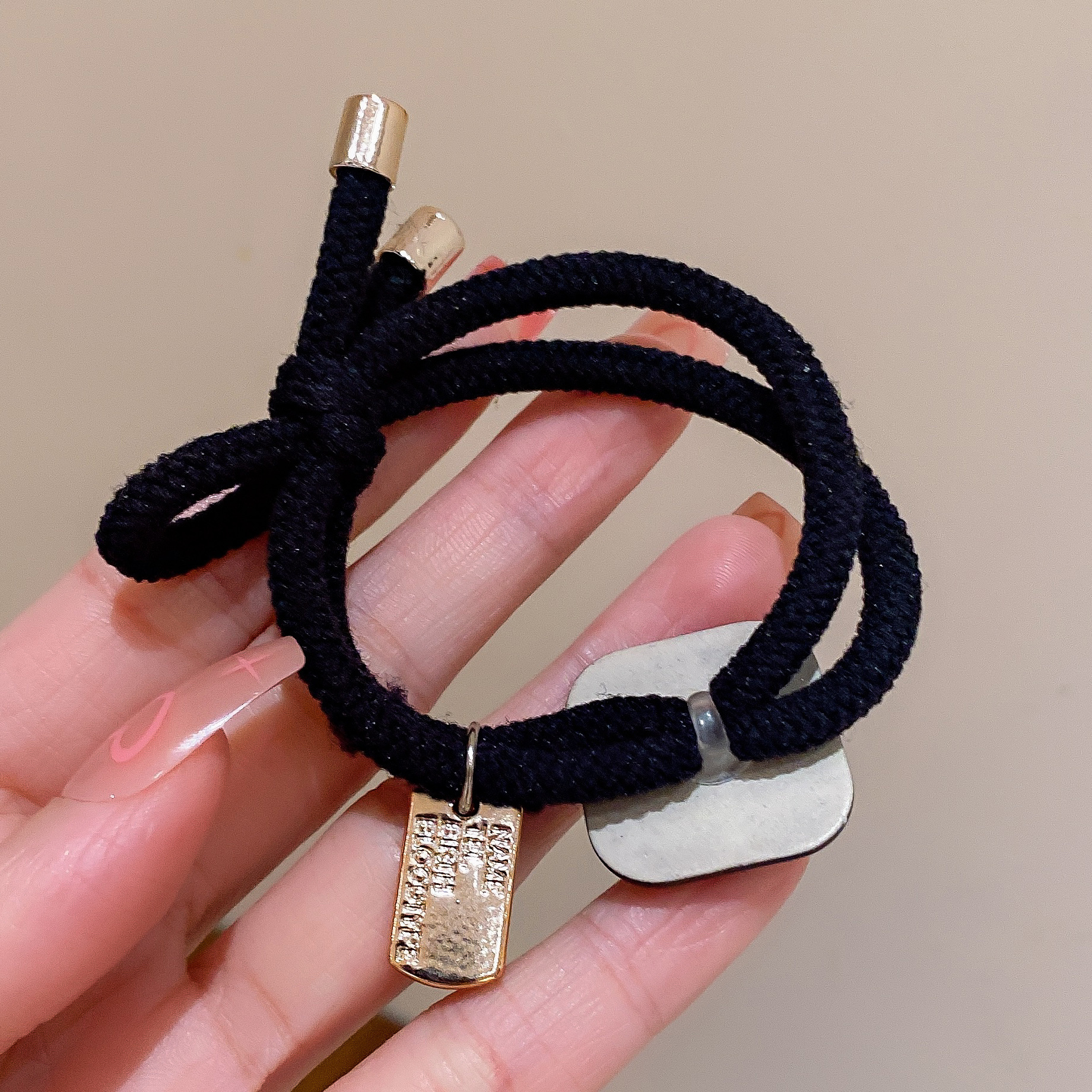 2023 nueva letra cuerda de pelo corbata bola cabeza banda de pelo banda de goma de alta calidad de las mujeres gruesas de alta elástica accesorios para el cabello