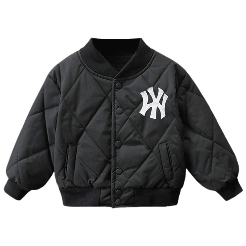 6344 chaqueta de béisbol para niños chaqueta acolchada de algodón 2025 nueva chaqueta de todo fósforo de otoño e invierno chaqueta de algodón de invierno para niños