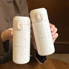 304不锈钢保温杯女生高颜值ins水杯学生可爱简约保温杯办公豌豆杯