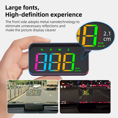 Vehicle HUD Color Screen Speedometer Universal