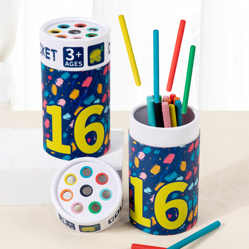 Puzzle infantil de clasificación de color taza de 1 - 3 años de edad de bebés cognición de color jardín de infantes de educación temprana de Montserrat Juguetes de barriles