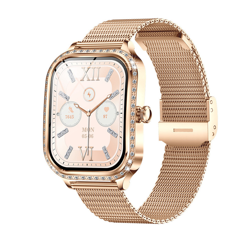 New MK88 Smart Watch Heart Rate Blood Pressure Blood Oxygen Bluetooth Fashion Wear Bluetooth Call 2024 Cross Border Ladies