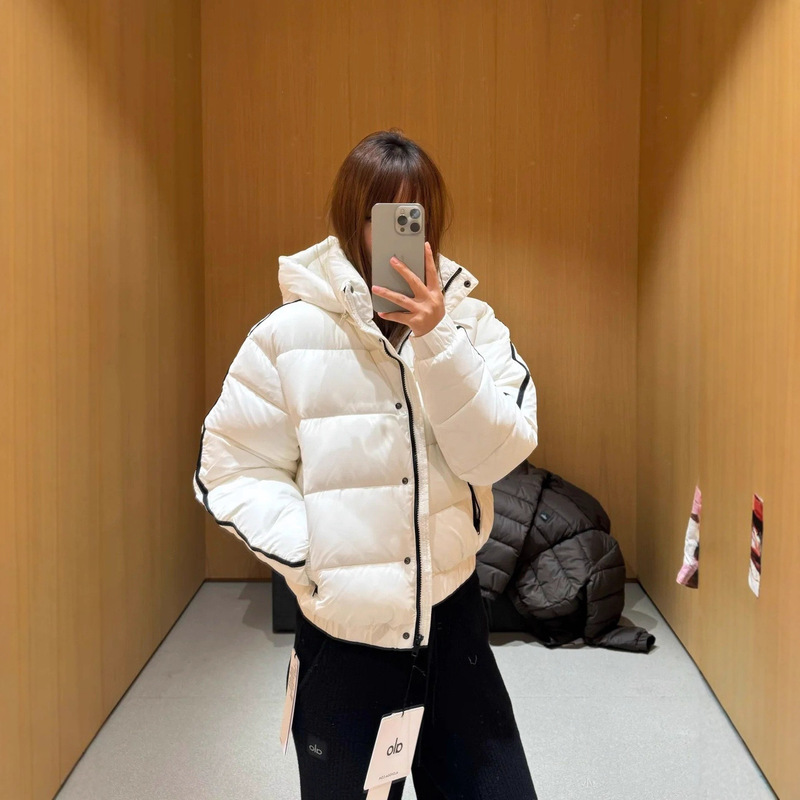 现货alo短款羽绒服女连帽肯豆同款外套加厚个性百搭防寒保暖棉服|undefined
