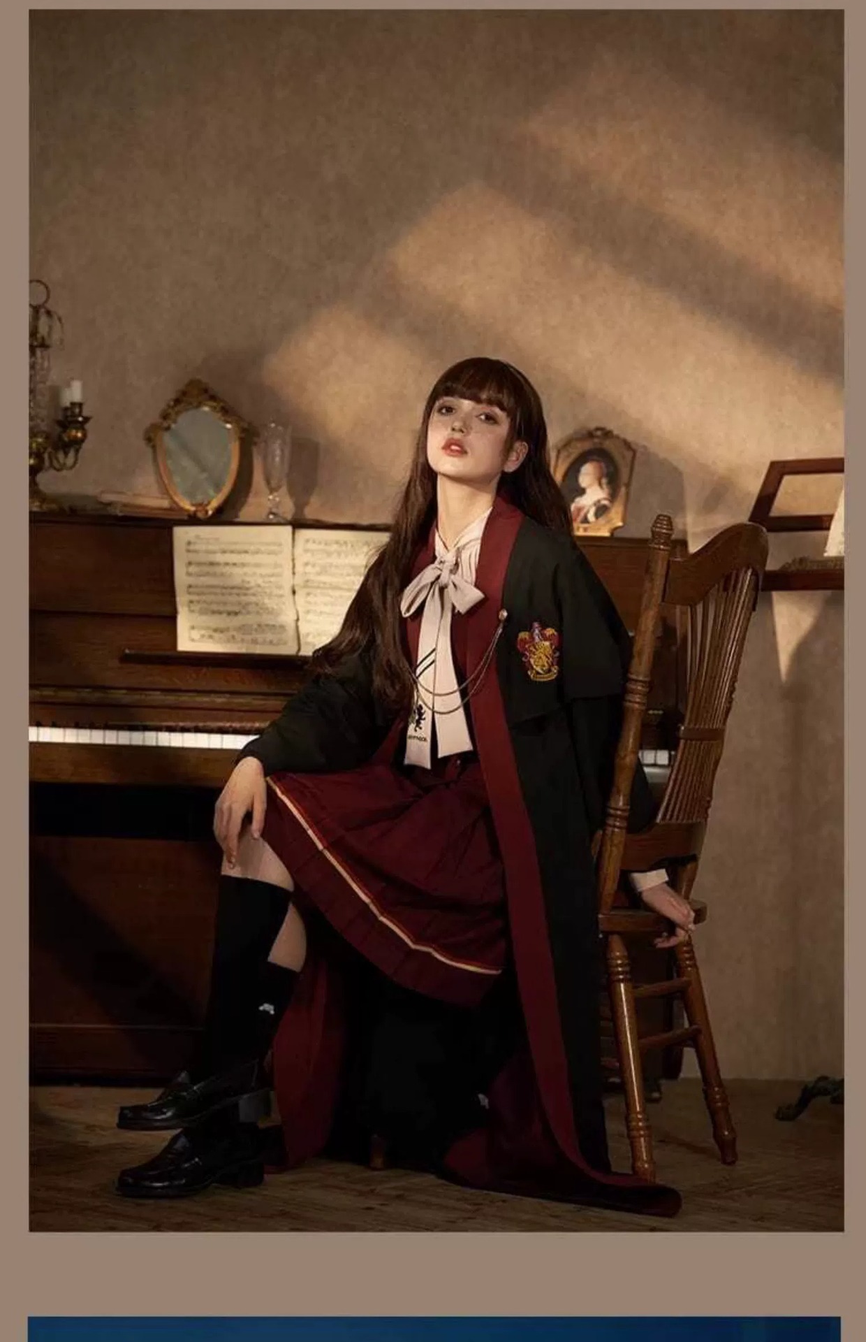 哈利波特魔法袍jk制服巫师袍连帽长短款斗篷英伦学院风男女-阿里巴巴