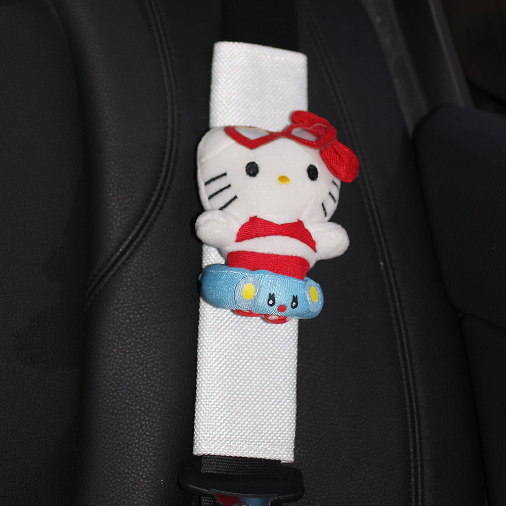 Funda Protectora de Hombro para Cinturón de Seguridad de Peluche Artificial Anti-estrangulamiento para Coche