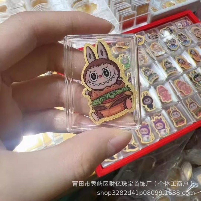 卡贴纸库洛米小新皮卡丘哆啦A梦泡泡玛特财库手机贴潮流金饰|undefined