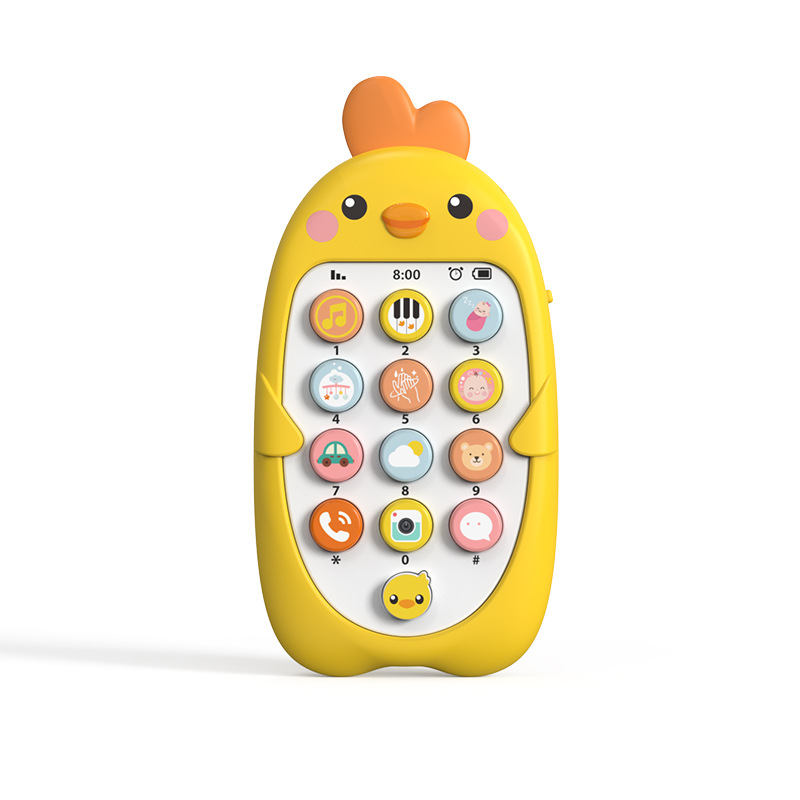 Children's Music Mobile Phone Educational Early Education Toys Infant Bite Simulation Chick Phone Model Chinese and English Bilingual 5