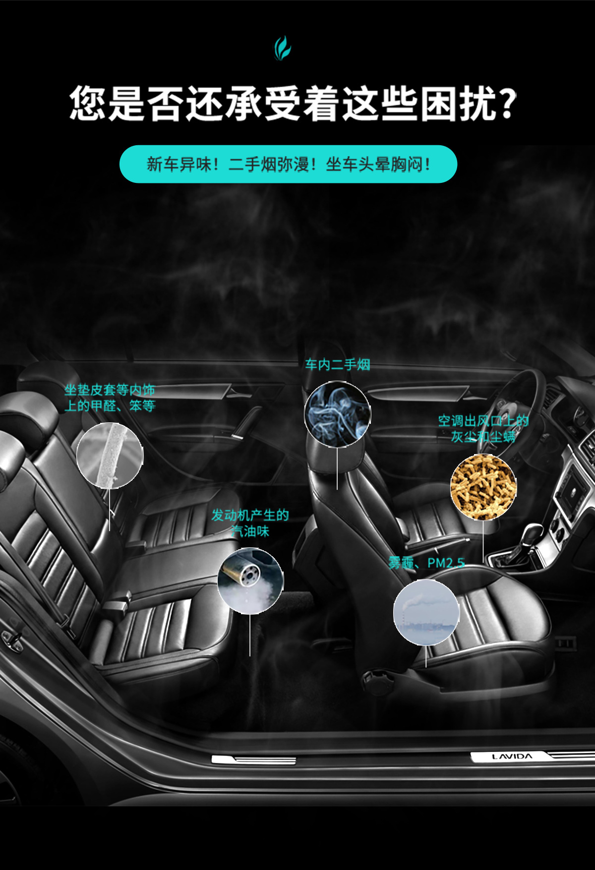 Kangyang negative ion car purifier in addition to smoke disinfection in addition to formaldehyde air purification small desktop household factory batch