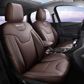 S8H适用于福特福克斯专车专用汽车坐垫耐磨皮拼中间真皮打孔五座