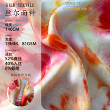 丝粘胶弹力缎炼白面料 滑爽亲肤回弹性好 贴身衣物裤装用料