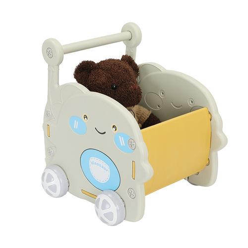 Baby Learning to Walk Push Cart Storage Cart Anti-Tipover Baby Walking Walker Role-Playing Toy Activity Gift Cart